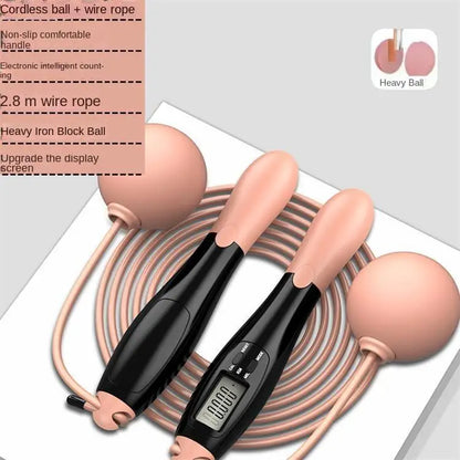 Intelligent Cordless Jump Rope - Negative Weight Ball & Steel