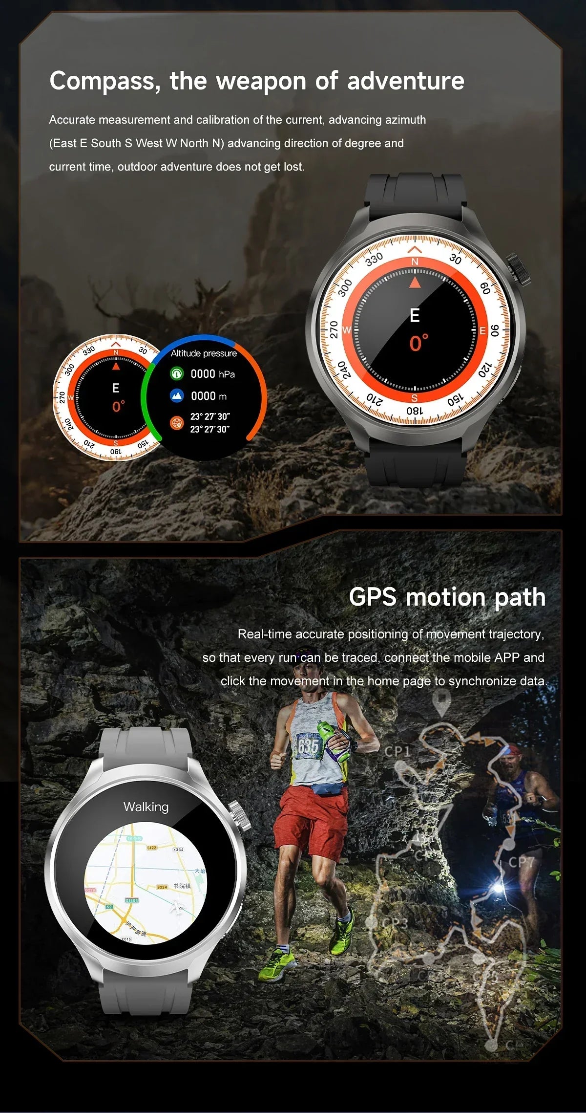 UltraFit Pro 2024 Men's Smartwatch with GPS and health monitoring features, showcasing a vibrant display and sleek design.