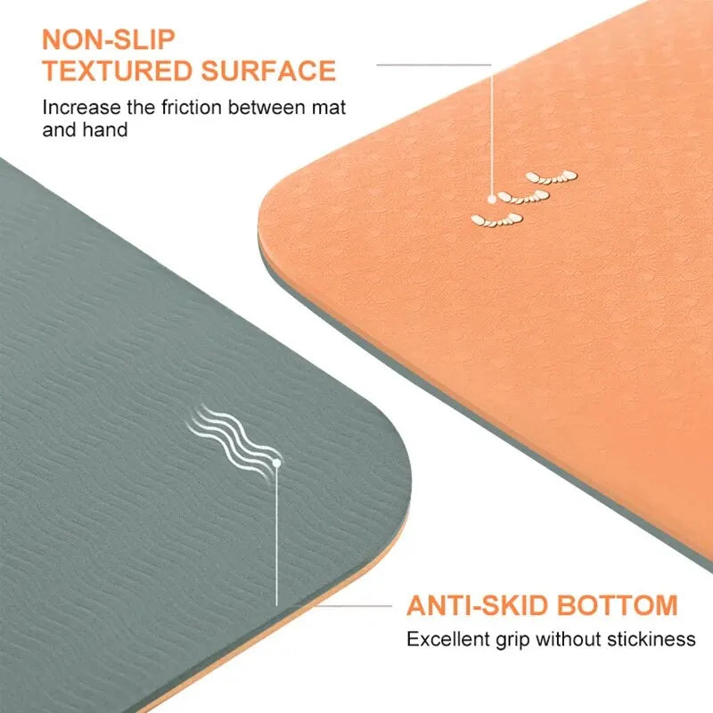 WESTTUNE Yoga Mat with non-slip textured surface and anti-skid bottom for enhanced grip.