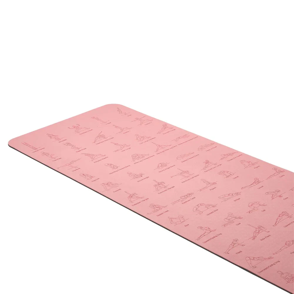 Eco-friendly TPE yoga and fitness mat, non-slip surface, 183 x 61 cm.