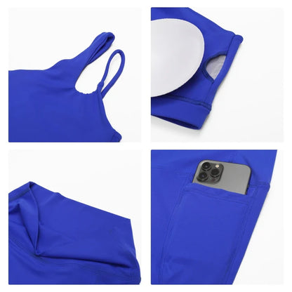 Two Piece Yoga Sets with Bra and Shorts