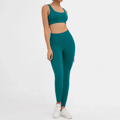 Women's workout clothing in deep teal