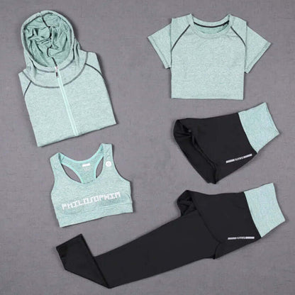 Yoga Sets for Women – Gym Shorts, Bra, Leggings, Crop Top