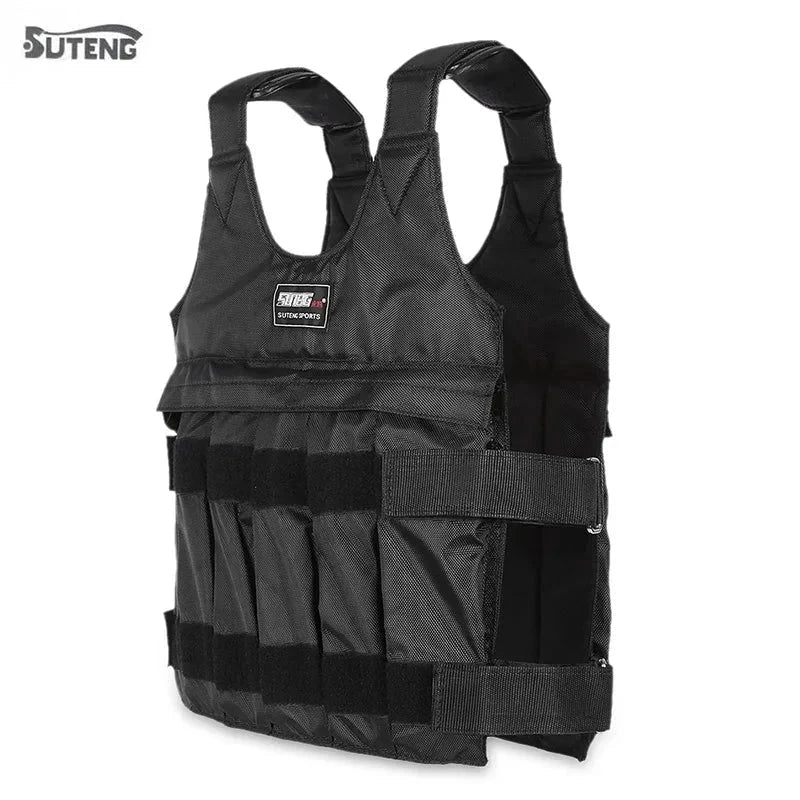 Weighted vest 20/50 kg for boxing training and fitness, durable polyester and 1680D Oxford cloth, suitable for all seasons.