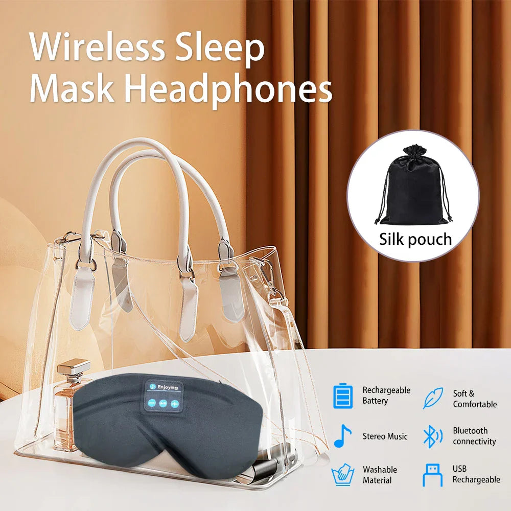 Women wireless sleep mask headphones