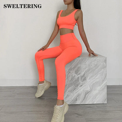 womens workout clothing in Bright orange